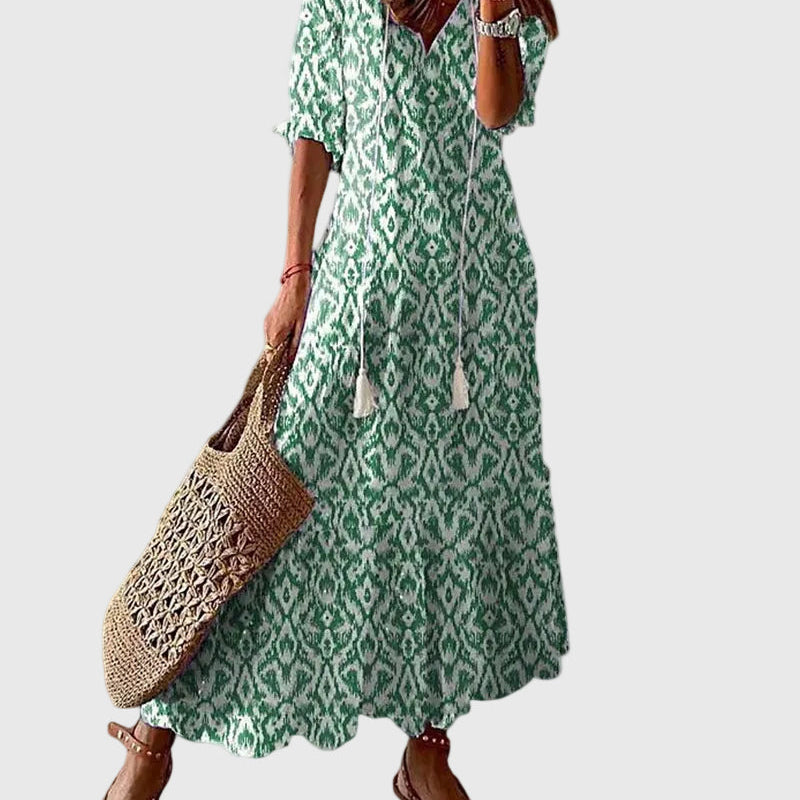 Amália | Boho Vintage Nyári Maxi Ruha
