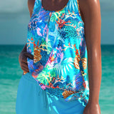 Trudy – Elegáns tankini lapos has hatással és hozzá illő sorttal