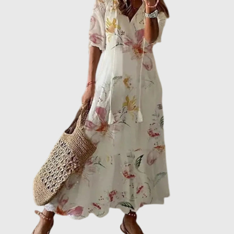 Amália | Boho Vintage Nyári Maxi Ruha
