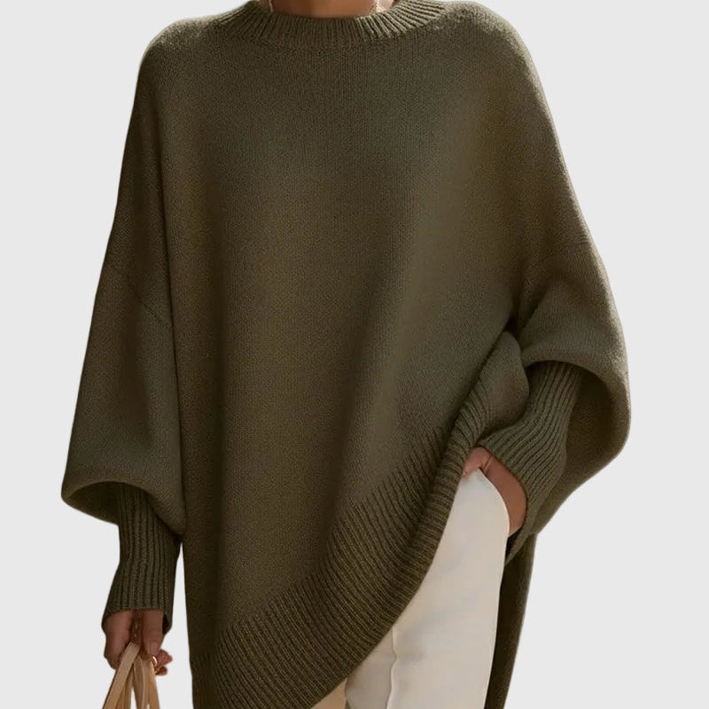 Kimia - Oversized Kötött Kerek Nyakú Pulóver