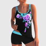 Flor – Virágmintás tankini rövidnadrággal, lapos has hatással