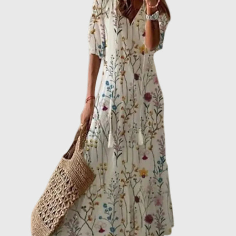 Amália | Boho Vintage Nyári Maxi Ruha