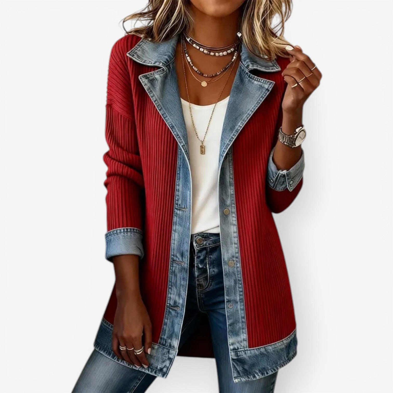Emilia™ Vegyes denim dzseki