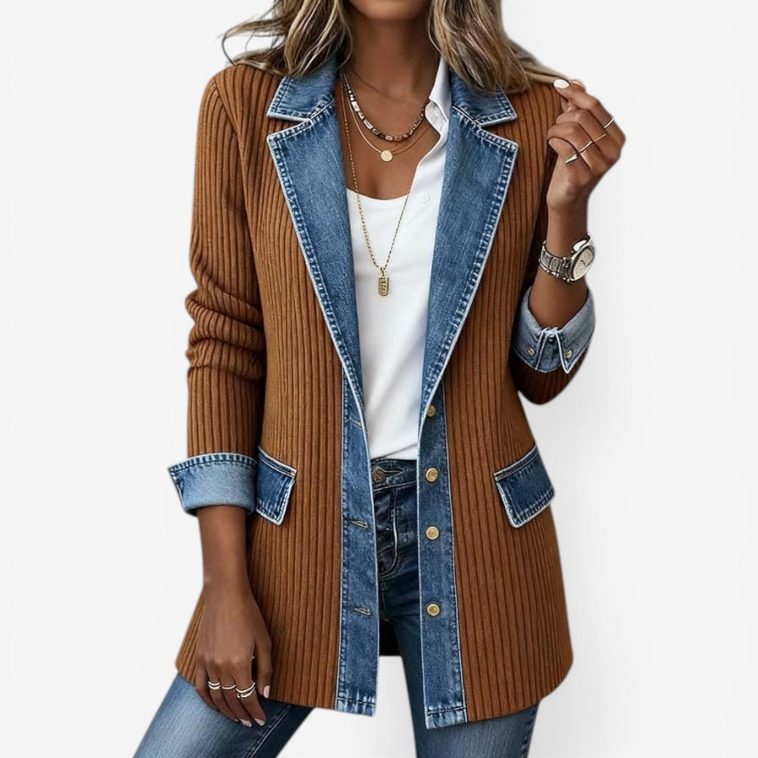 Emilia™ Vegyes denim dzseki