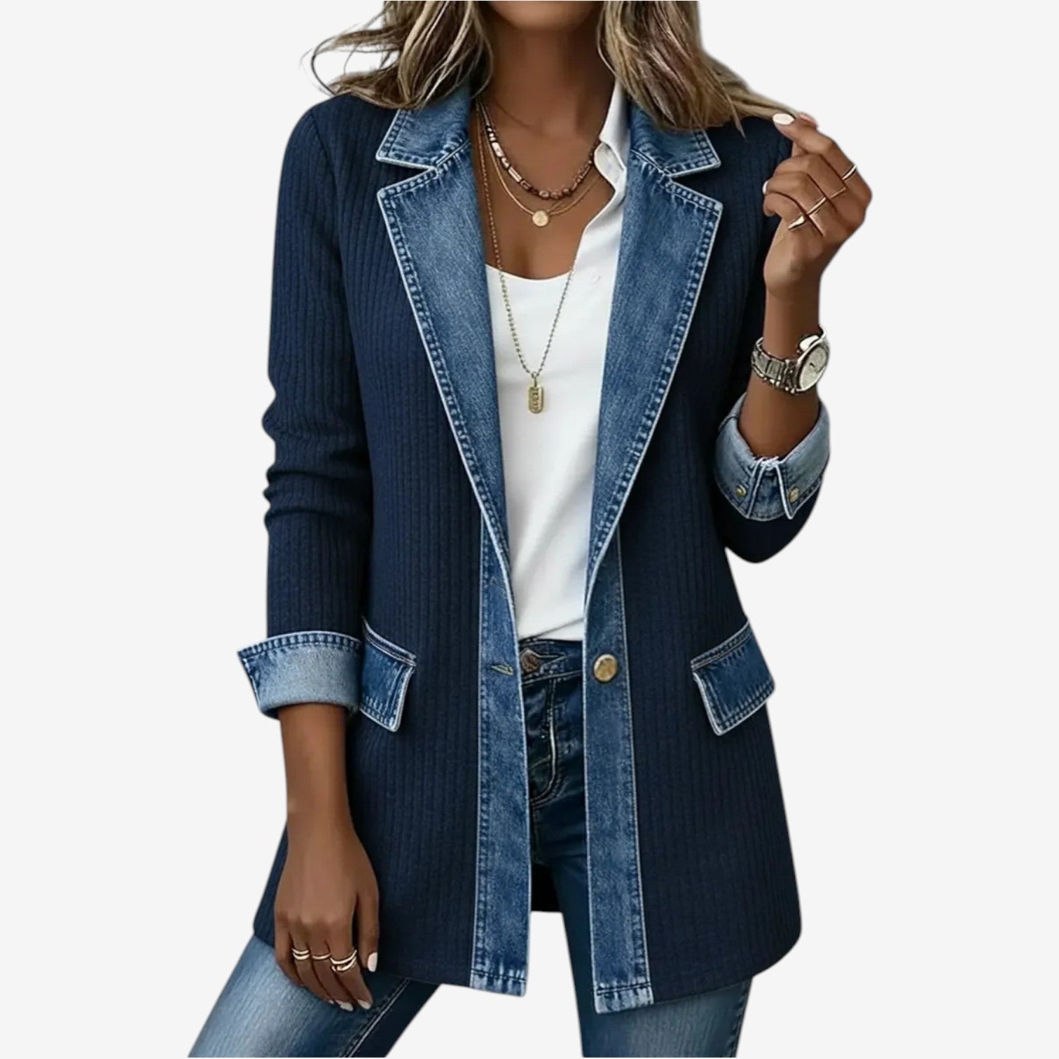 Emilia™ Vegyes denim dzseki